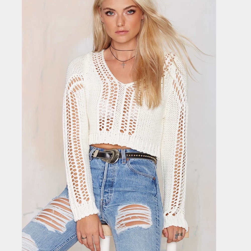 383🐰💛 Nasty Gal Take it easy sweater